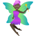 🧚🏿‍♀️ woman fairy: dark skin tone display on JoyPixels